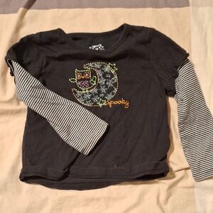 2T Embrodiered Halloween Shirt Owl